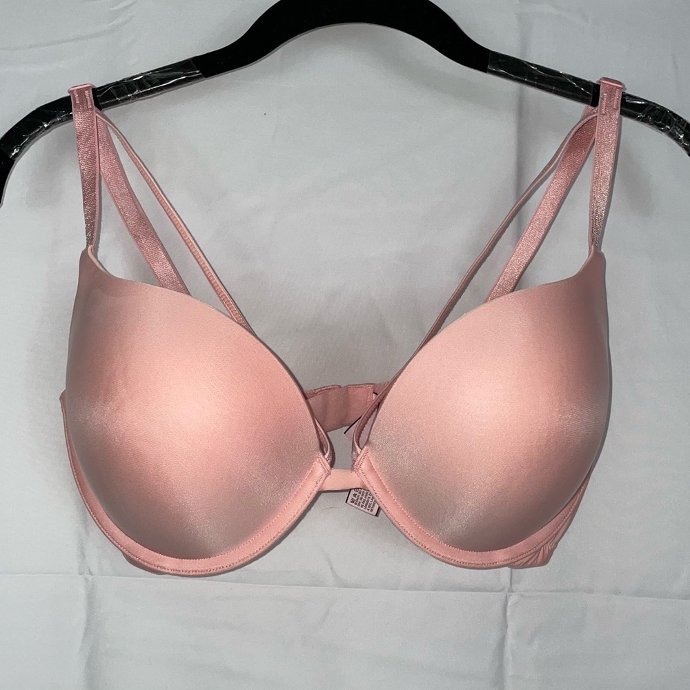 Victoria’s Secret Bra Strappy Front Full Coverage Push Up Bra Adjustable Straps